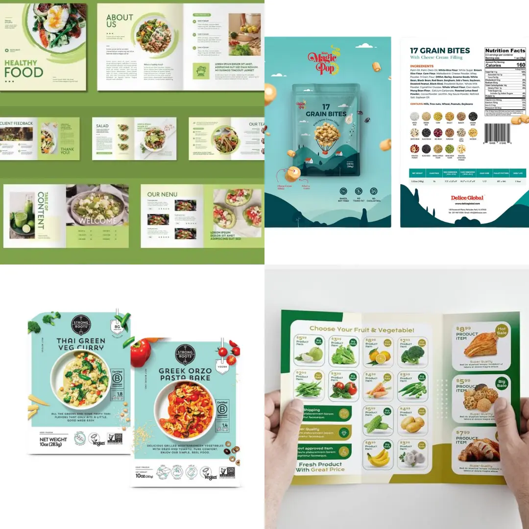 food catalogue design artexpress design