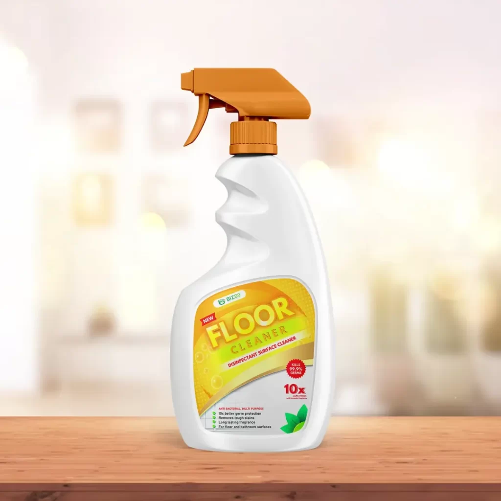 Classic floor cleaner packaging design
