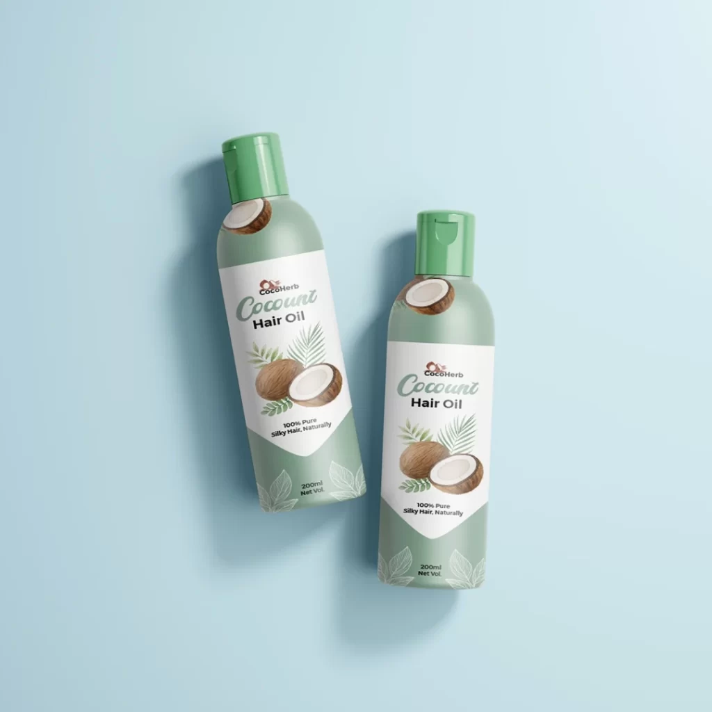 Hair oil packaging design artexpress